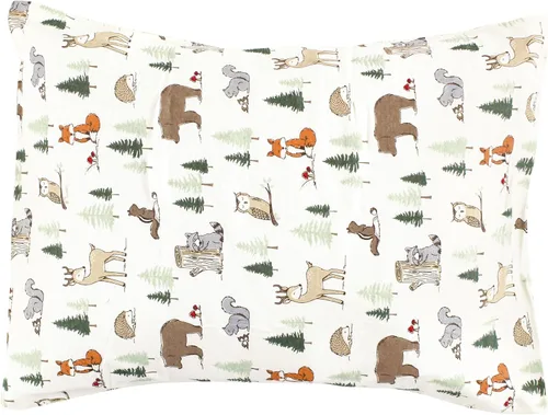 Miniatura 3 de Hudson Baby Funda de almohada unisex de algodón para bebés y niños pequeños, animales del bosque, talla única Forest Animals