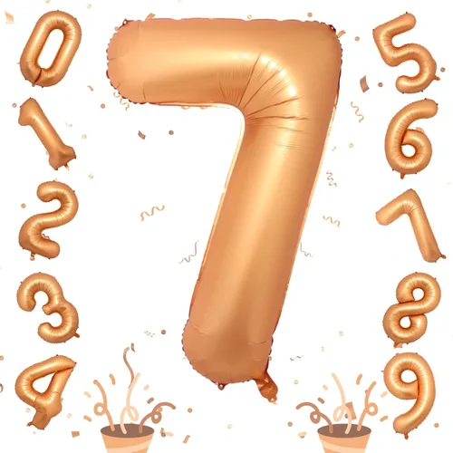 Miniatura 69 de Globos de número azul pastel de 40 pulgadas, globo gigante autoinflable de aluminio número 5 de cumpleaños para niños, globos azul bebé para hombres
