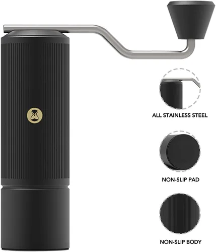 Miniatura 6 de TIMEMORE Molinillo de café manual de acero inoxidable con rebabas cónicas con capacidad de 0.71 oz numérico externo ajustable, molinillo de expressp