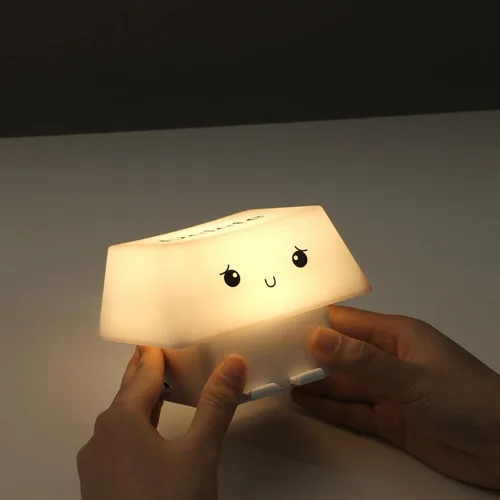 Miniatura 7 de Creative Deletes Keycap Lamp USB Rechargeable Moods Light with Adjustable Brightness Phone Holder for Bedroom Dorm Pink