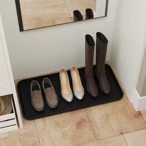 Miniatura 2 de Ottomanson TRY400-30X15 de charola multiuso 1.2 pulgadas multiuso Boot & Shoe, charola de resistente al agua para todos los climas uso exterior