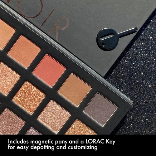Miniatura 9 de LORAC PRO - Paleta de sombras de ojos mate y brillante, metálico de alta pigmentación, espejo compacto Negro