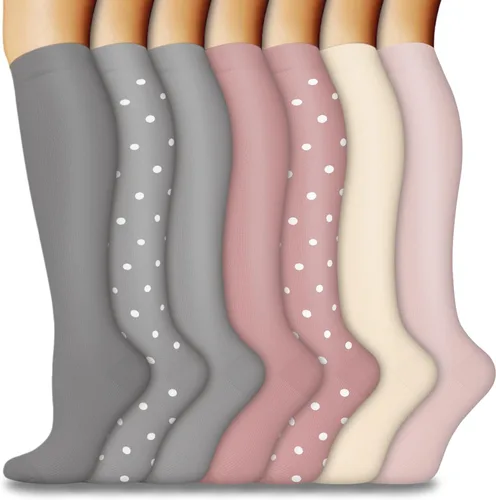 CTHH 57 pares de calcetines de compresión para la circulación de mujeres y hombres, el mejor apoyo para correr, atletismo, enfermería, viajes