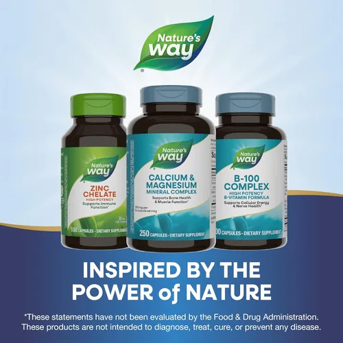 Miniatura 7 de Nature's Way Complejo mineral de calcio y magnesio, 750 mg por porción, 250 cápsulas