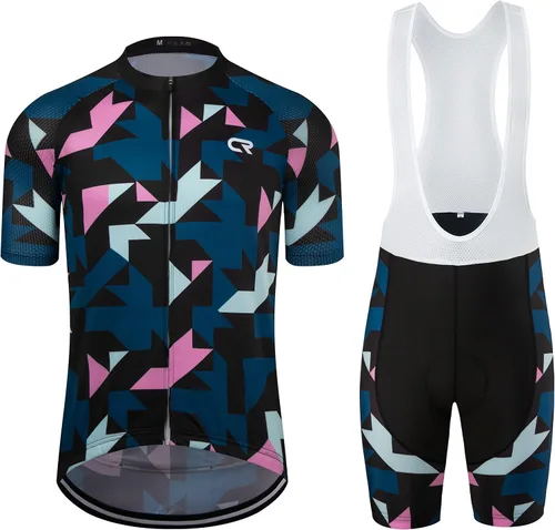 Miniatura 65 de Coconut Ropamo CR - Conjunto de camiseta de ciclismo para hombre, con cremallera y bolsillo con pantalones cortos con acolchado 4D