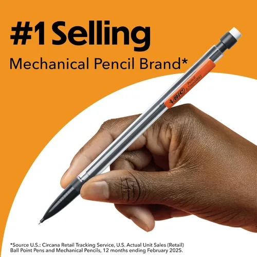 Miniatura 3 de BIC Recambios de minas para lápices, punta media (0.7mm), 30ct (L730P1), negro