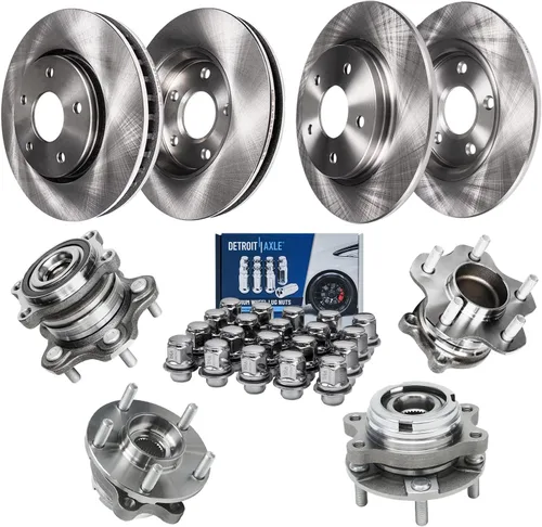 Miniatura 101 de Detroit Axle - Rotores de freno para Chrysler 200 2015 2016 2017, Rotores de freno de disco de reemplazo: 12.01" pulgadas delantero y 10.95