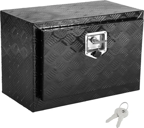 Miniatura 9 de VEVOR Caja para Debajo del Camión, Caja de Almacenamiento para Pickup de 24" x 12" x 14", Caja de Herramientas de Placa de Diamante de Aluminio