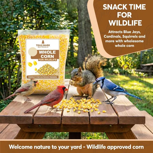 Miniatura 3 de Maíz entero de 10 libras - Semillas de aves y alimento para vida silvestre premium para patos, ciervos, ardillas, pollos y pavos - Maíz entero