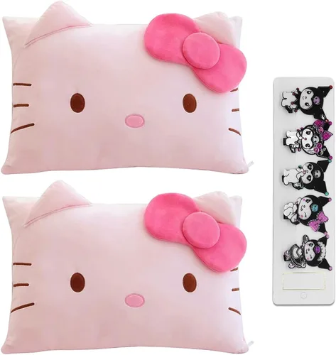 Miniatura 7 de Shuyun Bonita funda de almohada de dibujos animados de anime de doble cara para decoración de dormitorio de niña, funda de almohada de algodón