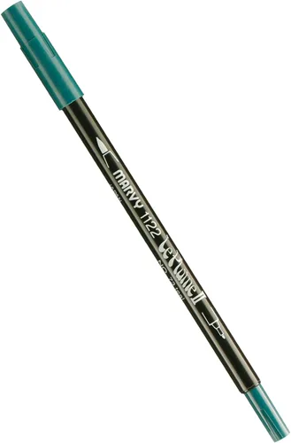 UCHIDA Marvy - Rotulador de punta extra fina Le Plume II de doble extremo, suministros de arte, color verde azulado