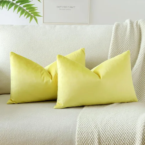 Miniatura 25 de OTOSTAR Fundas de almohada decorativas de terciopelo suave, funda de cojín cuadrada sólida, fundas de almohada para decoración del hogar, fundas