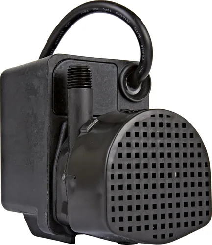 Little Giant PE-2H 518400 Bomba sumergible de accionamiento directo encapsulado epoxi de 115 voltios, 1/40 HP, 300 GPH, con cable de 6 pies, negro,