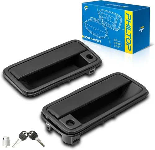 Miniatura 77 de PHILTOP Manija de puerta exterior 3 piezas delantera izquierda y derecha y trasera derecha para Chevy Express 1500/2500/3500, reemplaza # 79320