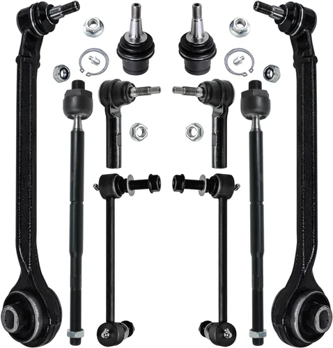 Miniatura 113 de Detroit Axle - Kit de suspensión frontal de 10 piezas para Jeep 2002-2004 Liberty, 2 brazos de control superiores con rótula 2 rótulas inferiores, 4