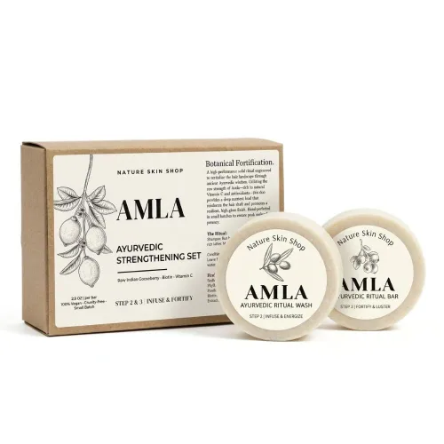 Miniatura 9 de Nature Skin Shop Barra de champú Amla, fórmula ayurvédica para el crecimiento y la fuerza del cabello, con Shikakai para un cabello más completo