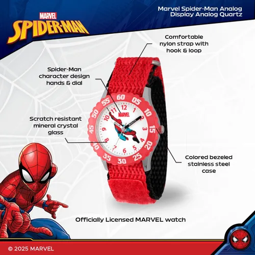 Miniatura 2 de Marvel Spiderman Watch for Kids - Spiderman Watch Boys - Spider-Man Watches for Boys 4-6 - Kids Toys- Marvel Toddler - Teen - Red Bezel