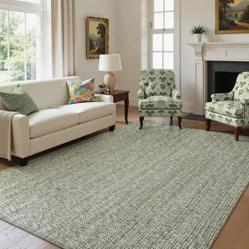 Miniatura 50 de LEEVAN - Alfombras lavables para cocina de 3 x 5 pies, alfombra de color crema para dormitorio, alfombra de algodón tejida para entrada, alfombra