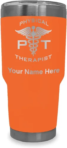 Miniatura 9 de LaserGram PT Physical Therapeut, vaso aislado al vacío de 20 onzas, grabado personalizado incluido (negro)
