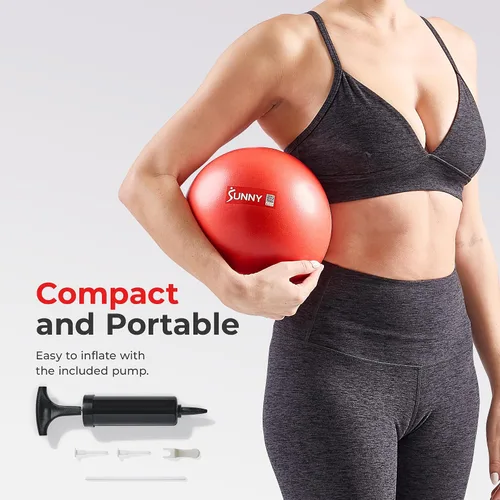 Miniatura 8 de Sunny Health & Fitness Pelota de ejercicio antiestallidos de alta calidad para fuerza central, yoga, pilates, barra, terapia física, equilibrio