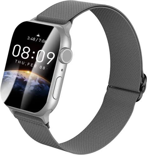 Miniatura 14 de ORIbox Compatible con correas de Apple Watch de 1.614 pulgadas, 1.575 pulgadas, 1.496 pulgadas, correa ajustable de nailon elástico tejido