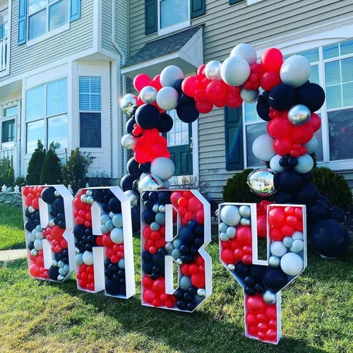 Miniatura 7 de Kit de arco de globos rojos, negros y blancos, 201 piezas de guirnalda de globos de látex con estrella explosiva roja, negra, blanca y plateada