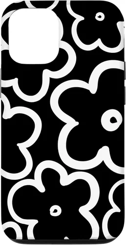Miniatura 28 de Cute Flower Pattern Large Wildflower Black and White Floral Case for iPhone 17