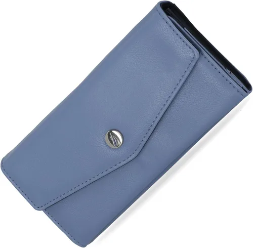 Miniatura 12 de Nautica Money Manager RFID - Cartera delgada y pequeña para mujer - Porta tarjetas de crédito con monedero y cartera con cremallera, organizador