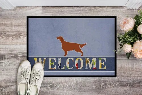 Miniatura 2 de Caroline's Treasures BB5497MAT Irish Setter - Felpudo de bienvenida de 18 x 27 pulgadas, para interiores y exteriores, para entrada, antideslizante