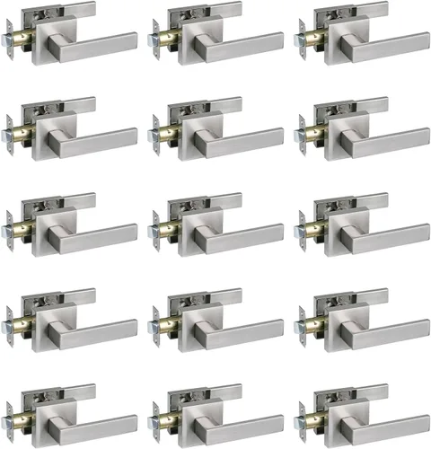 Miniatura 37 de NEWBANG Manija de palanca de puerta sólida con acabado negro mate