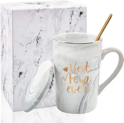 Miniatura 7 de YHRJWN Regalos para mamá, mejor taza de café de mamá, regalos de cumpleaños para mamá de hija e hijo, idea de regalo para mamás para Navidad, día