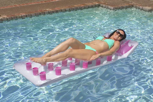 Miniatura 3 de Poolmaster Flotador inflable clásico francés de bolsillo para piscina, para adultos, color rosa Rosado