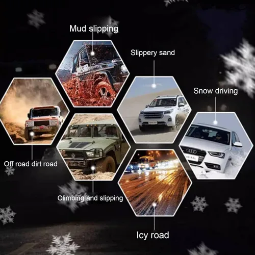 Miniatura 2 de Cadenas de nieve, cadenas de neumáticos para SUV, automóviles, sedán, automóviles familiares, camiones pesados para hielo, nieve, barro, arena