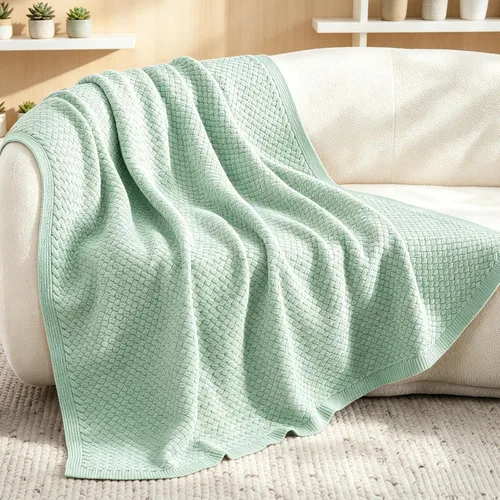 Miniatura 13 de Whale Flotilla Manta de punto grueso, ultra suave, hecha a mano, reversible, de felpilla, para sofá, súper cálida y decorativa, 50 x 60 pulgadas