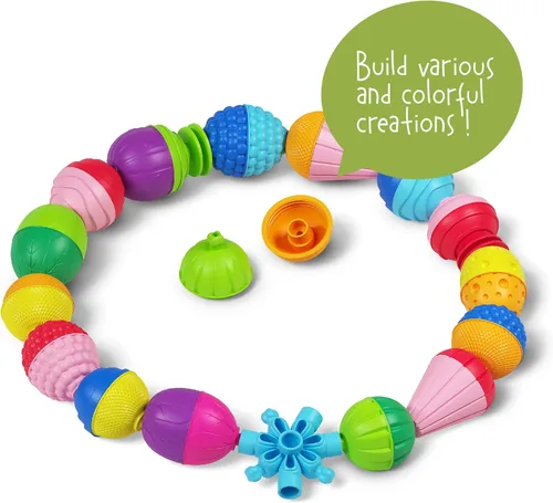 Miniatura 15 de Lalaboom 36 piezas de cuentas para bebé – Montessori educativo forma y color STEM juguete de construcción de 10 meses a 3 años - BL300, multicolor