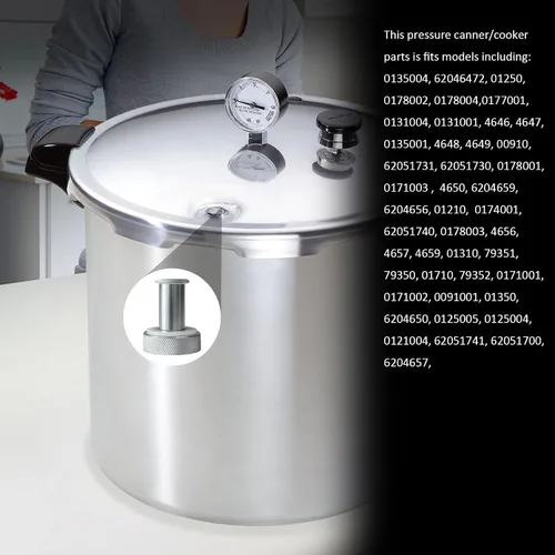 Miniatura 3 de Válvula de salida y piezas de válvula de escape compatibles con latas de presión Presto, se adapta a latas Presto 409A, 23 cuartos y 16 cuartos
