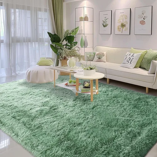 Miniatura 46 de Awaytail Alfombra Esponjosa Lavable 2x3 Pies, Pura Negra Alfombra para Silla de Escritorio Antideslizante, Alfombra Supersuave para Niños