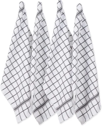 Miniatura 18 de DII Basic Terry Collection - Juego de paños de cocina con ventana, 16 x 26 pulgadas, rojo granero, 4