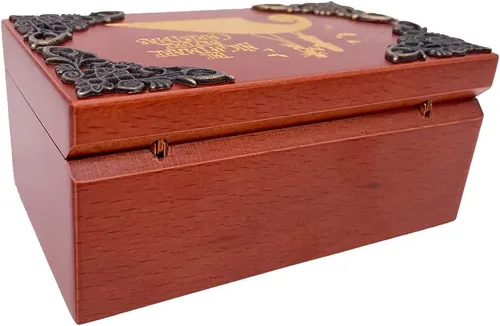 Miniatura 5 de Youtang Caja de Música de Joyería de Nightmare Before Christmas con Espejo, Caja Musical de Madera Grabada con Láser, Caja Musical de Cuerda, Regalo