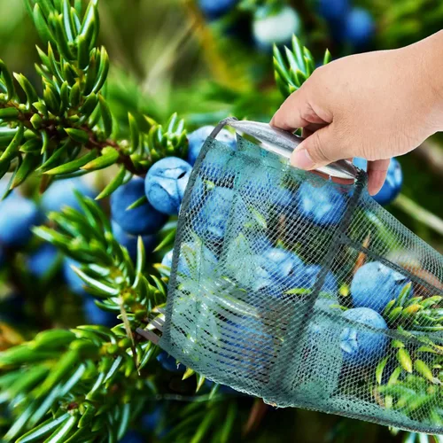 Miniatura 3 de HANABASS Recogedor de bayas de arándanos, rastrillo de arándanos, pala de jardín con peine metálico para recolección de bayas para arándanos