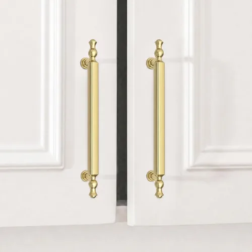 Miniatura 13 de Goldenwarm Paquete de 5 tiradores de gabinete dorados de 3 pulgadas, manijas de cajón de cocina, accesorios de tocador de aleación de zinc