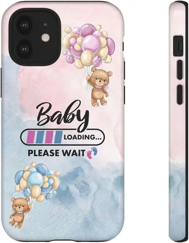 Miniatura 16 de Cute Baby Loading Phone Case for iPhone Models and Variants - Sweet Maternity Phone Cover for Pregnancy Reveal or Baby Shower Matte