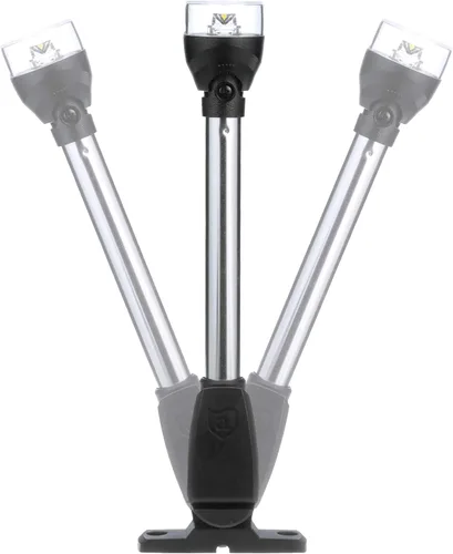 Miniatura 6 de Attwood 5557-PV12A7 - Luz de navegación plegable LED completa, base negra, 12 pulgadas