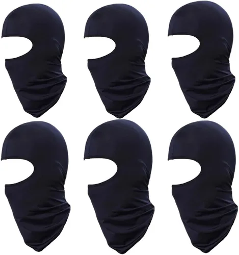 6 Pieces Balaclava Face Mask for Men & Women Neck Gaiter Sun UV Protection Full Face Cover Bandana Hood for Outdoor Sports