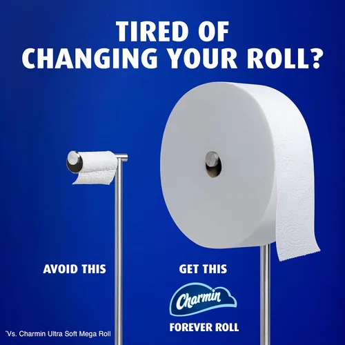 Miniatura 3 de Charmin Papel higiénico ultra suave, kit de iniciación Forever Roll, 1 soporte, 2 rollos, papel de baño de 2 capas