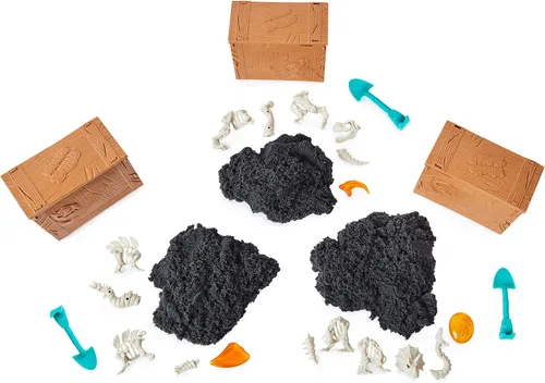Miniatura 5 de Kinetic Sand, Dino XCavate - Paquete de 3, hecho con arena natural, juguetes sensoriales de arena para niños a partir de 6 años
