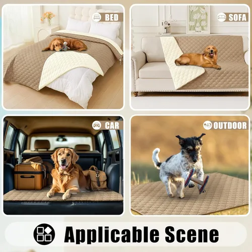 Miniatura 7 de Smiry Funda Manta Impermeable para Cama de Perro, Manta Suave Reversible para Mascotas, Lavable a Prueba de Fugas, Funda para Gatos y Perros
