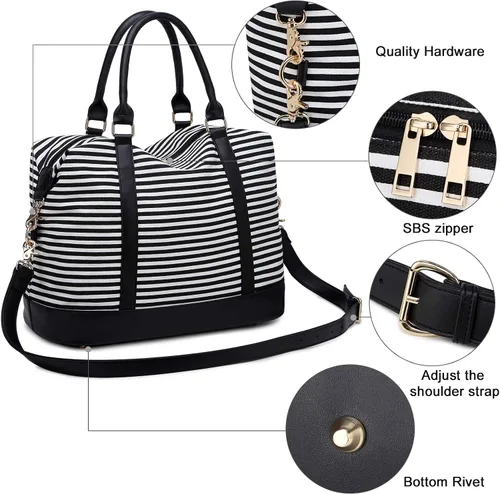 Miniatura 6 de CAMTOP- Bolso de viaje para mujer, de lona, para equipaje de mano), 6050
