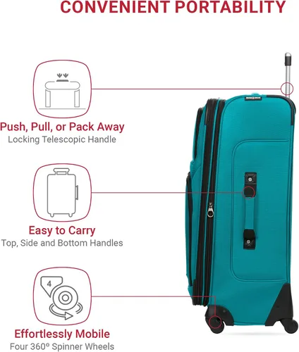 Miniatura 168 de SwissGear - Equipaje suave expandible Sion con ruedas, Negro