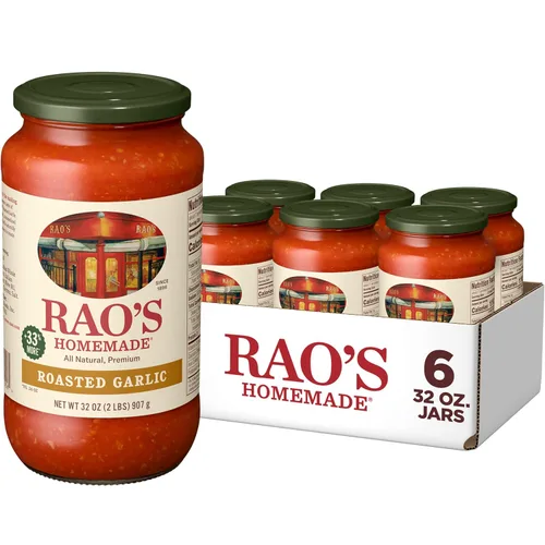 Miniatura 12 de Rao's Homemade Salsa de tomate, Tomate y Albahaca, 24 onzas, salsa versátil para pasta, bajo en carbohidratos, totalmente natural, calidad premium